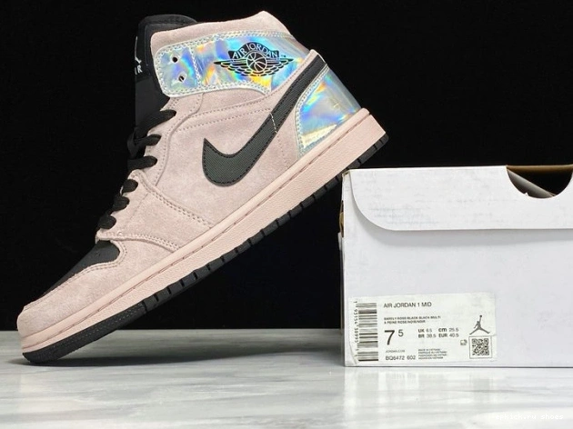 Rep Iridescent Powder Jordan Mid Air Dirty (W) BQ6472-602 1 0729